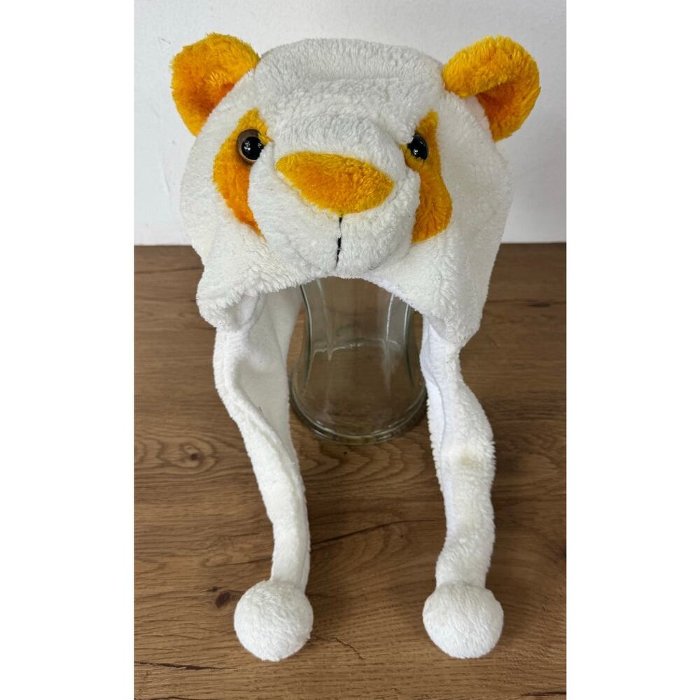 Yellow and White Bear Hat